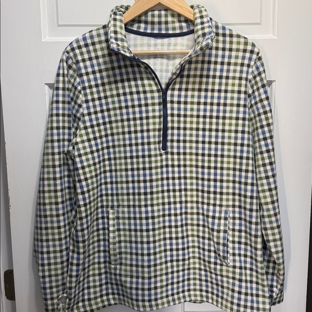 Cuddl Duds plaid fleece mock neck pullover